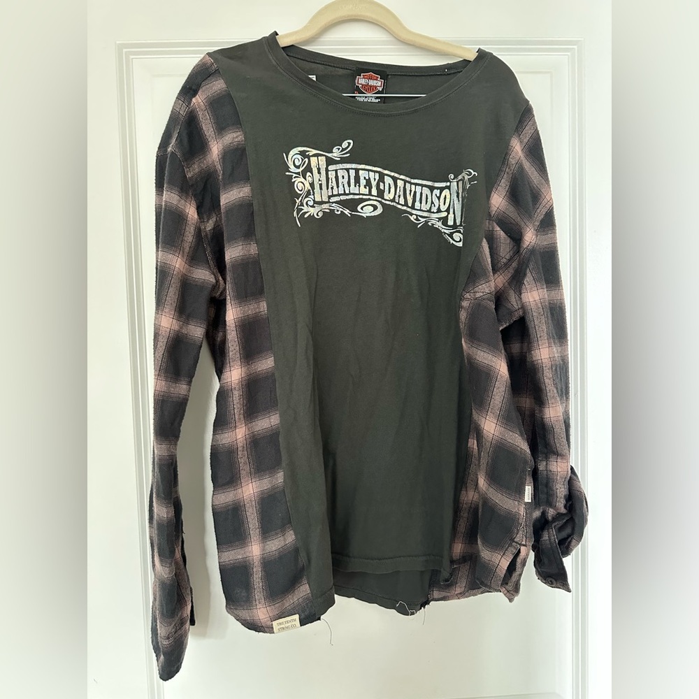 XL custom Harley Davidson long sleeve flannel